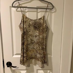 Haute Hippie Metallic Floral Tank Top